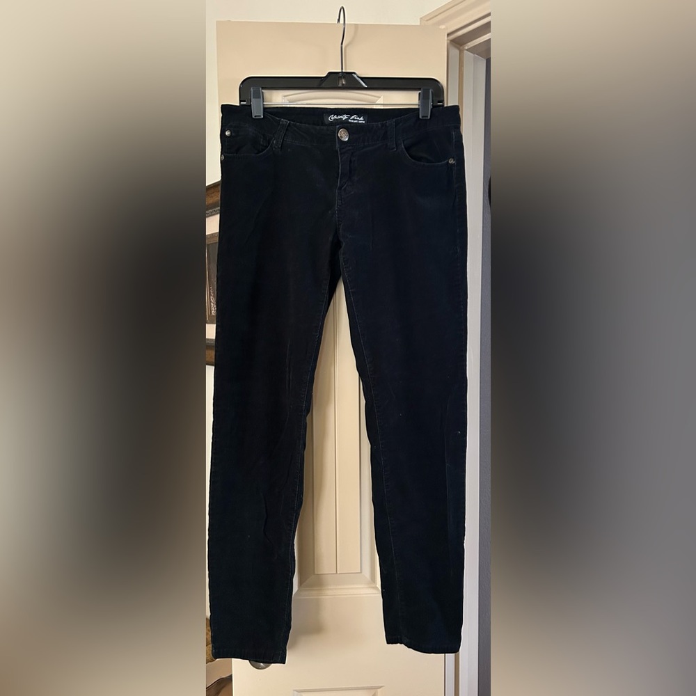 Black Corduroy Pants with Pockets